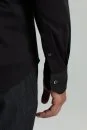 Yumuşak Dokulu Supima Pamuk Gizli Düğme Siyah Business Gömlek - Thumbnail