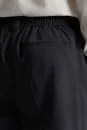 Yün Karışımlı Bağcık Detaylı Koyu Mavi Chino Jogger Pantolon - Thumbnail