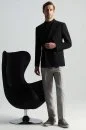 Yün Kaşmir Açık Gri Flanel Chino Pantolon Yün Kaşmir Açık Gri Flanel Chino Pantolon - Thumbnail