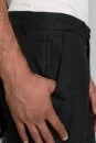 Yün Kaşmir Karışım Antrasit Flanel Chino Pantolon - Thumbnail